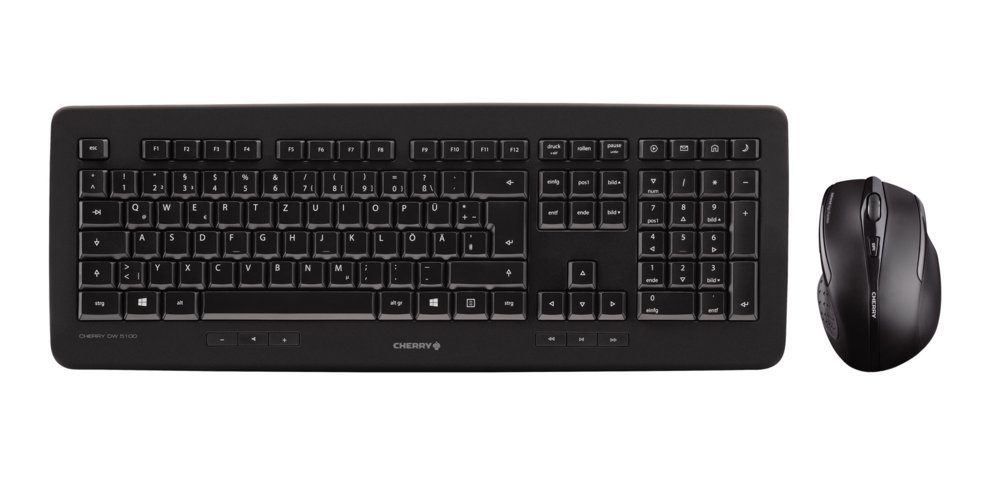 CHERRY DW 5100 | Draadloze Muis- en Toetsenbordcombo RF | QWERTY US | Zwart