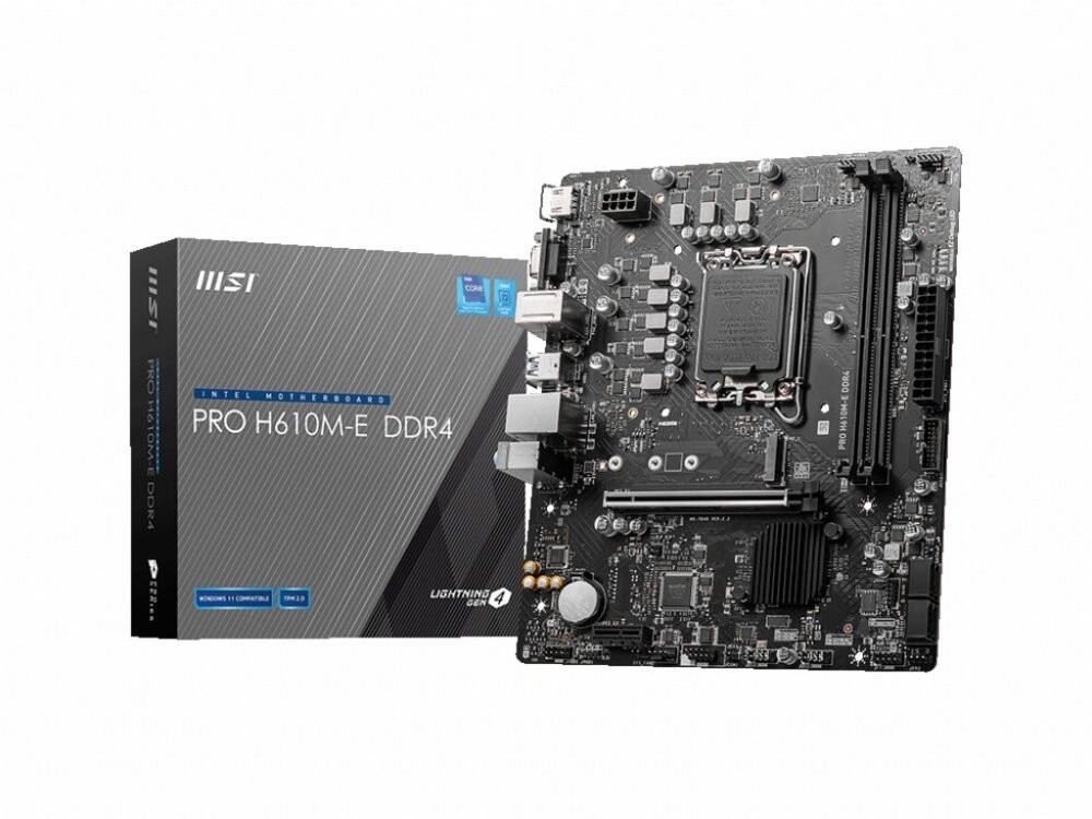 MSI PRO H610M-E | Socket LGA 1700 | Intel H610 | 2xDDR4 | Micro-ATX | Moederbord