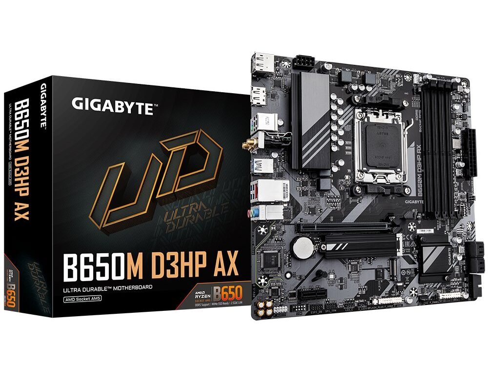 GIGABYTE B650M D3HP AX | Socket AM5 | AMD B650 | 4xDDR5 | Micro ATX | Moederbord
