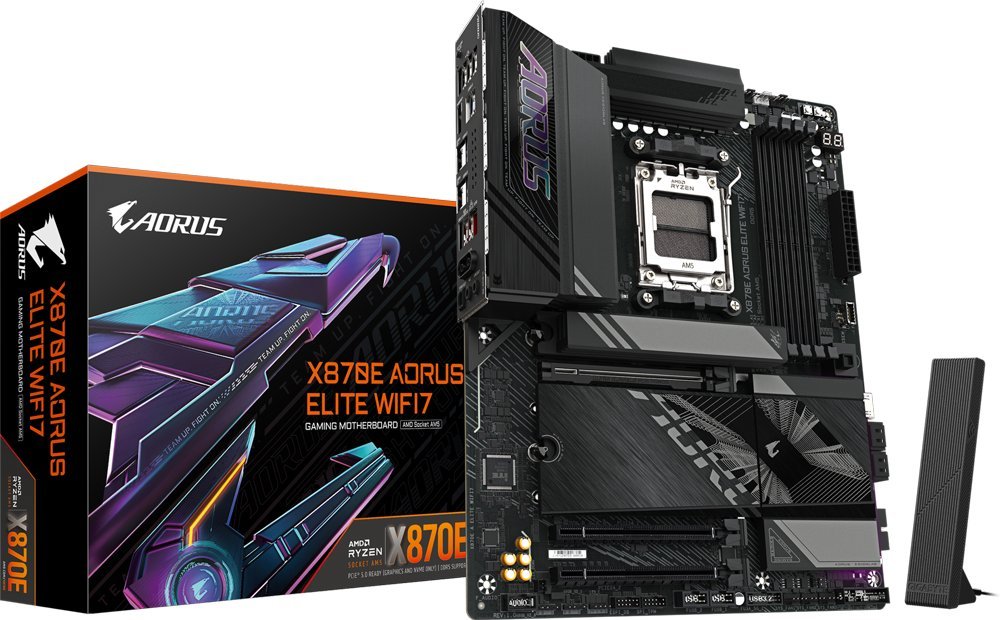 Gigabyte X870E AORUS ELITE WIFI7 | AMD X870E Moederbord | AM5 | ATX | WiFi 7