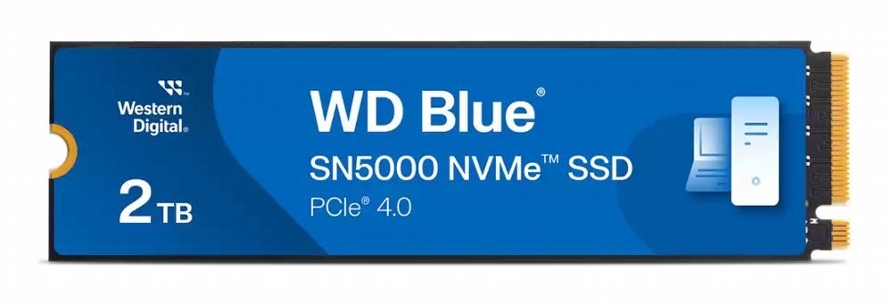 Western Digital Blue SN5000 | 2TB NVMe SSD | M.2 Gen4 | 5.150MB/s Lezen | 4.850MB/s Schrijven