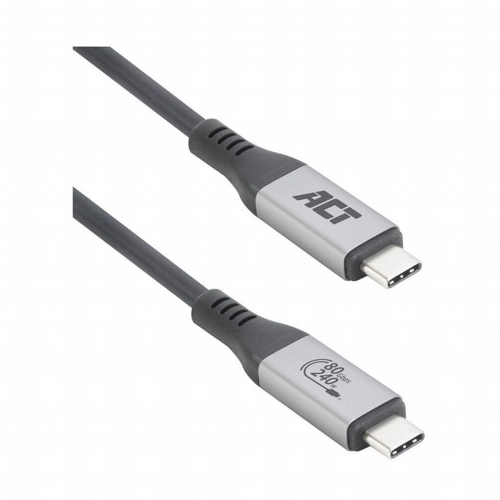ACT AC7431 | Thunderbolt 5 USB4 Kabel | USB-C naar USB-C | 1,5 m | USB-IF gecertificeerd | Zwart