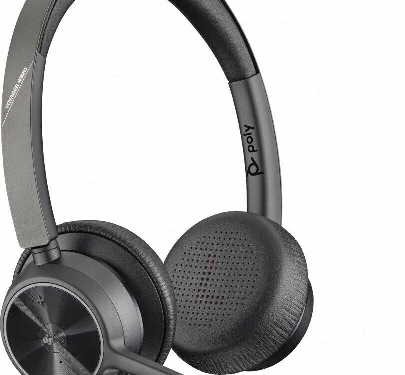 Poly Voyager 4320 MS Stereo | Bluetooth Headset | USB-A Dongle (BT700) | Zwart
