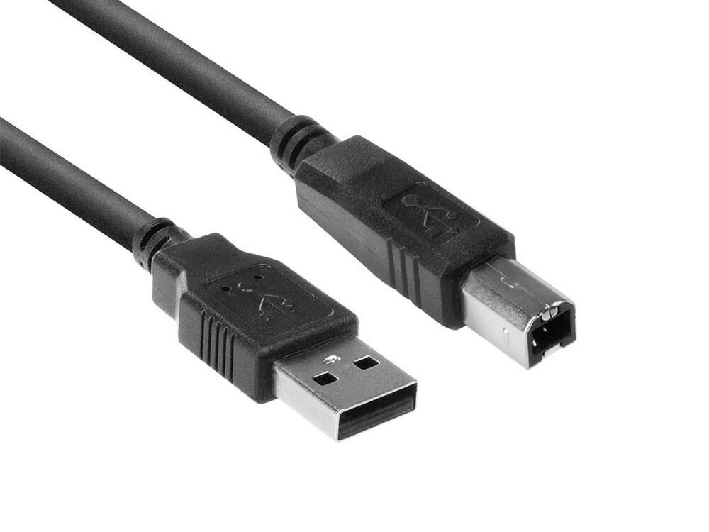 ACT SB2402 | USB 2.0 Kabel | USB-A naar USB-B | 1,8m | Zwart