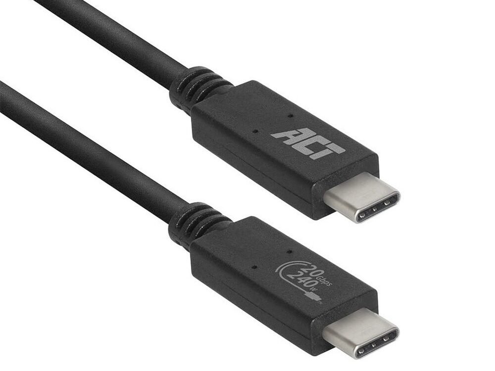 ACT AC7431 | USB4 Gen 2x2 Kabel | USB-C naar USB-C | 1m | Zwart