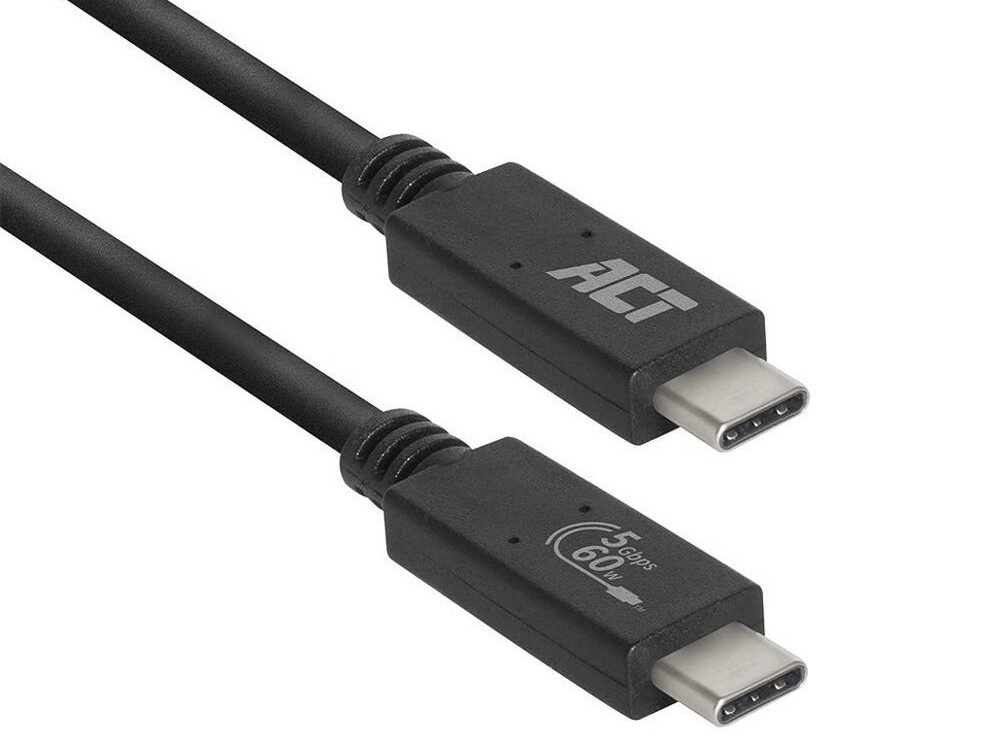 ACT AC7402 | USB 3.2 Gen 1 Kabel | USB-C naar USB-C | 2m | Zwart