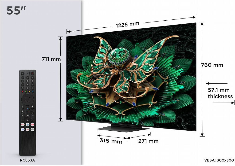 TCL 55Q7C | 55" 4K Ultra HD QD-MiniLED | 120Hz | Google TV | Dolby Vision | HDMI 2.1 | Smart TV - Afbeelding 6