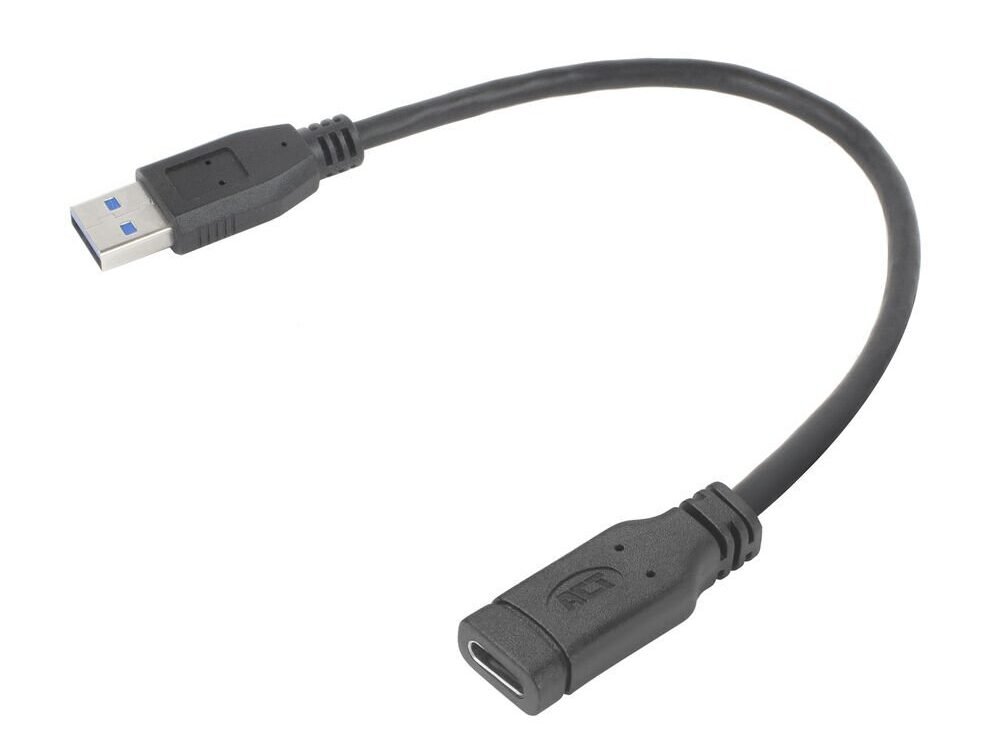 ACT Adapterkabel | USB Type-A (Male) naar USB Type-C (Female) | 0,2 meter