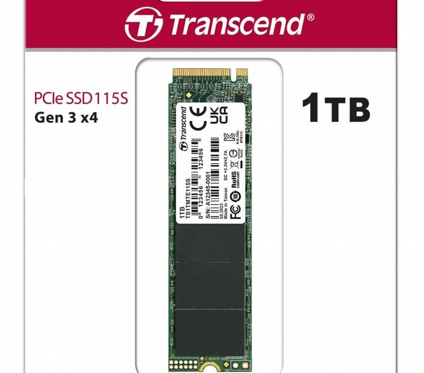 Transcend 115S | 1TB NVMe SSD | M.2 | 3.200MB/s
