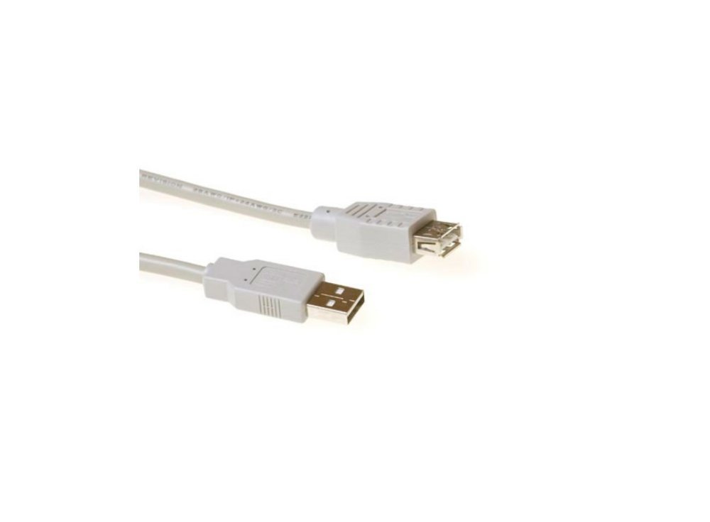 ACT | USB 2.0 Verlengkabel | USB-A Male naar USB-A Female | Ivoor