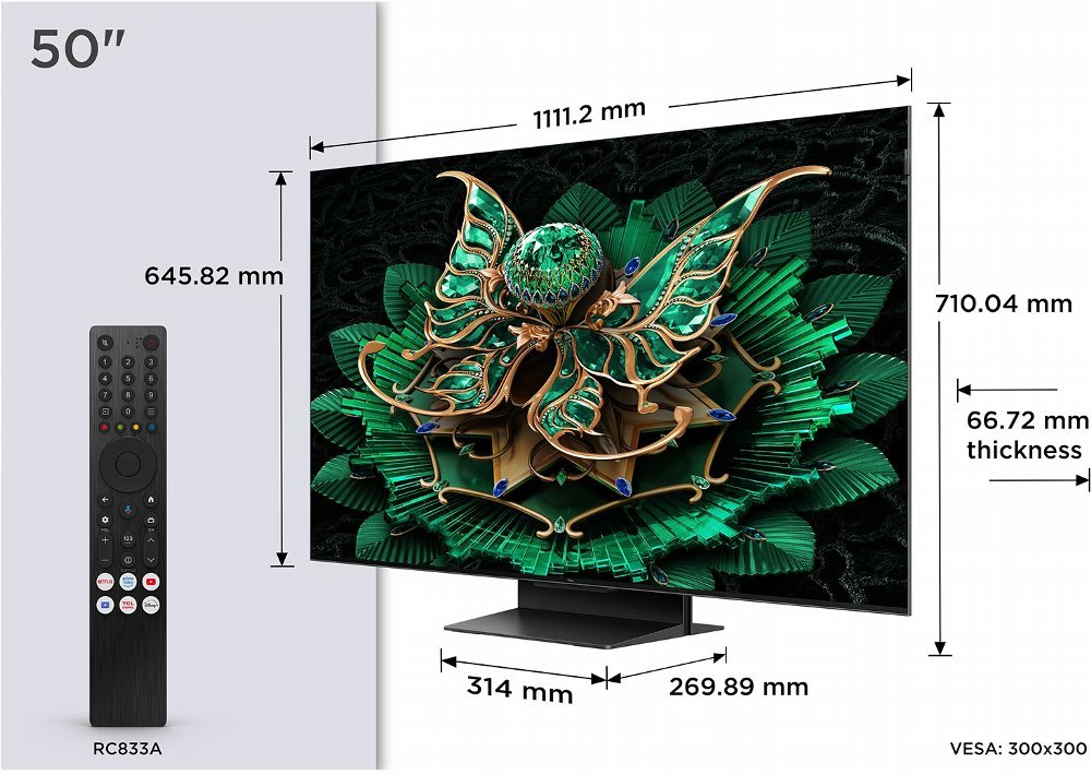 TCL 50Q7C | 50" 4K Ultra HD QD-MiniLED | 120Hz | Google TV | Dolby Vision | HDMI 2.1 | Smart TV - Afbeelding 7