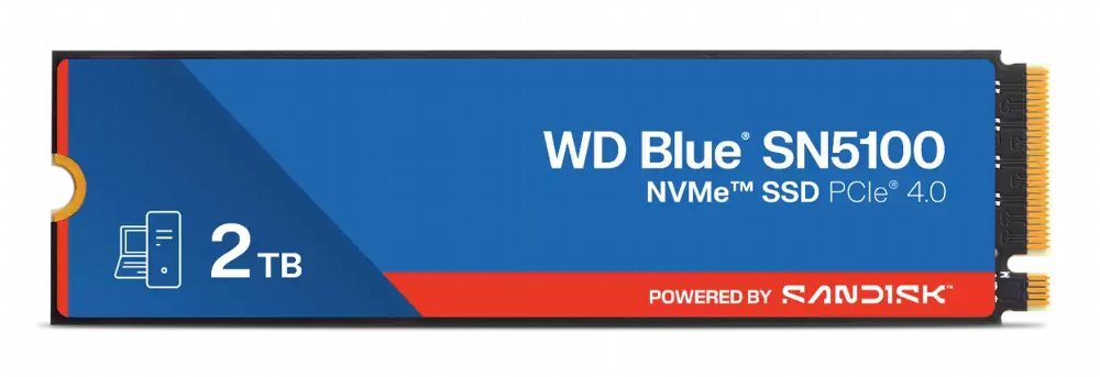 WD Blue SN5100 | 2TB NVMe SSD | PCIe 4.0 x4 | M.2 | Tot 5.000 MB/s