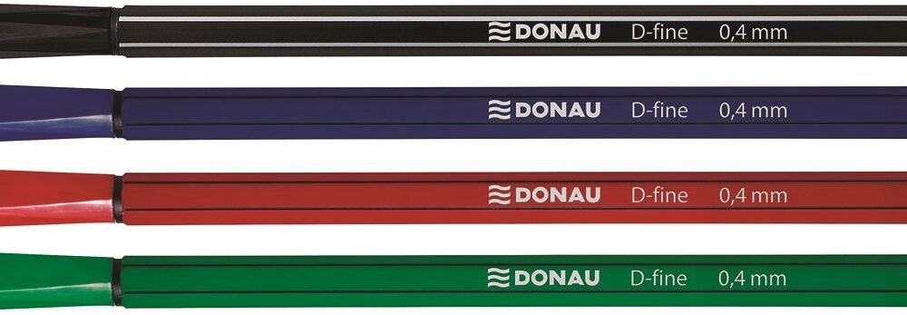 Fineliner assorti 0.4mm - zwart, rood, blauw, groen