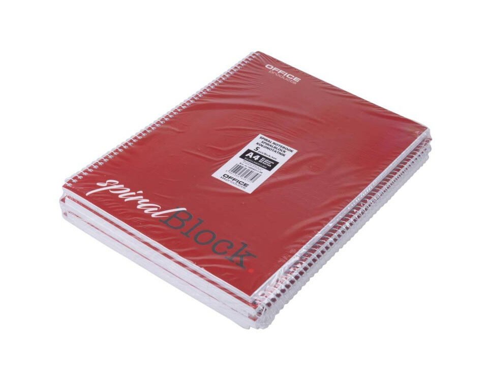 Spiraalschrift, A4, gelijnd (per 5 stuks)