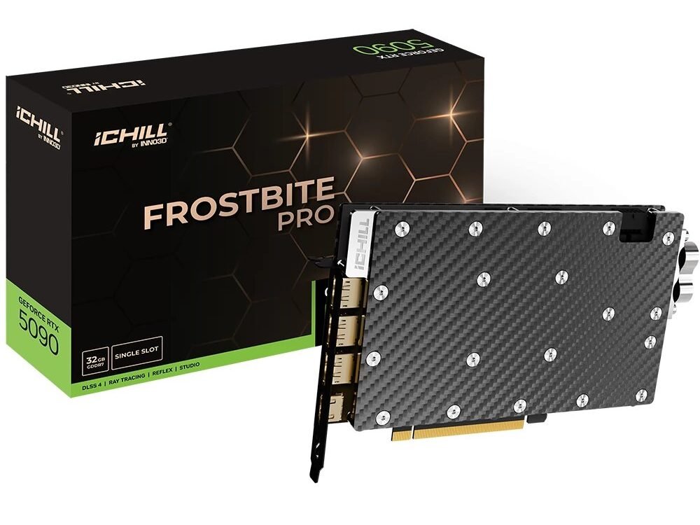 INNO3D iChill GeForce RTX 5090 Frostbite Pro | 32GB GDDR7 | DLSS 4 | Videokaart | Nvidia GPU
