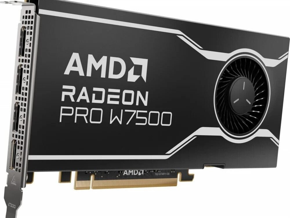 AMD Radeon PRO W7500 | 8GB GDDR6 | PCIe 4.0 x8 | 4x DisplayPort 2.1 | Workstation Videokaart