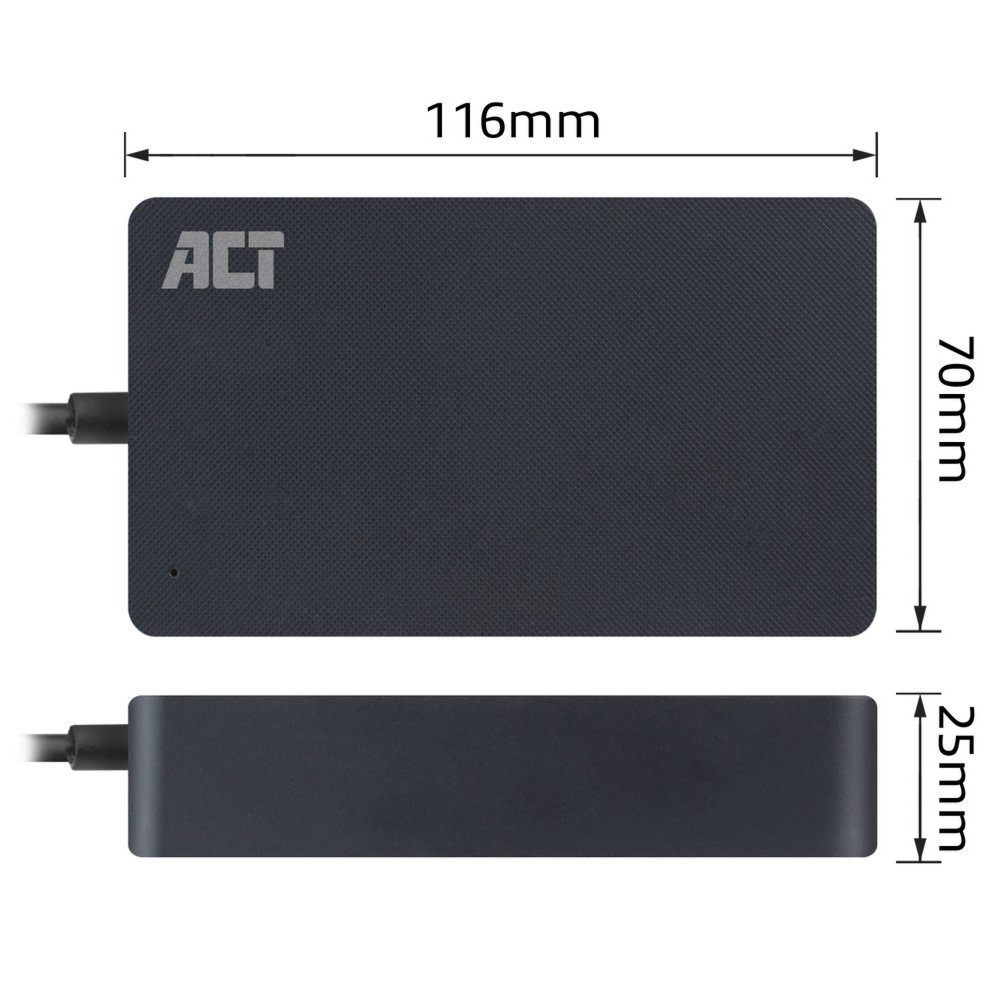 ACT AC2060 | Universele Compacte Notebook Lader | 90 Watt | 2,85 Meter - Afbeelding 4
