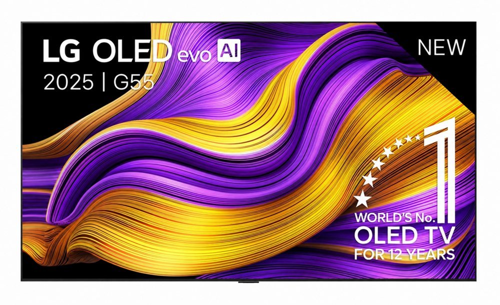LG OLED55G55LW | 55'' OLED evo AI G5 Smart TV | 4K Ultra HD 165Hz | Dolby Vision & Atmos | Zilver | Inclusief muurbeugel - Zonder standaard