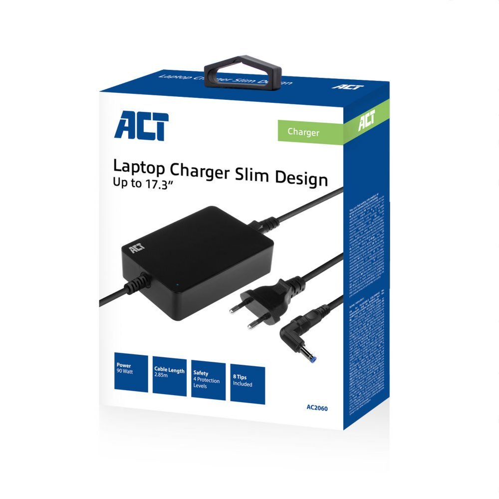 ACT AC2060 | Universele Compacte Notebook Lader | 90 Watt | 2,85 Meter - Afbeelding 5