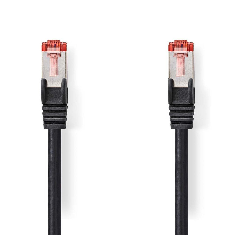 Nedis CCGL85221BK20 | Netwerkkabel Cat6 S/FTP | 2 m | Zwart | RJ45 Male-naar-RJ45 Male