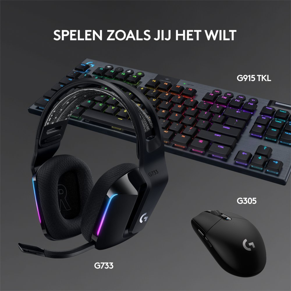 Logitech G G733 LIGHTSPEED Wireless Gaming Headset | RGB | Zwart - Afbeelding 13