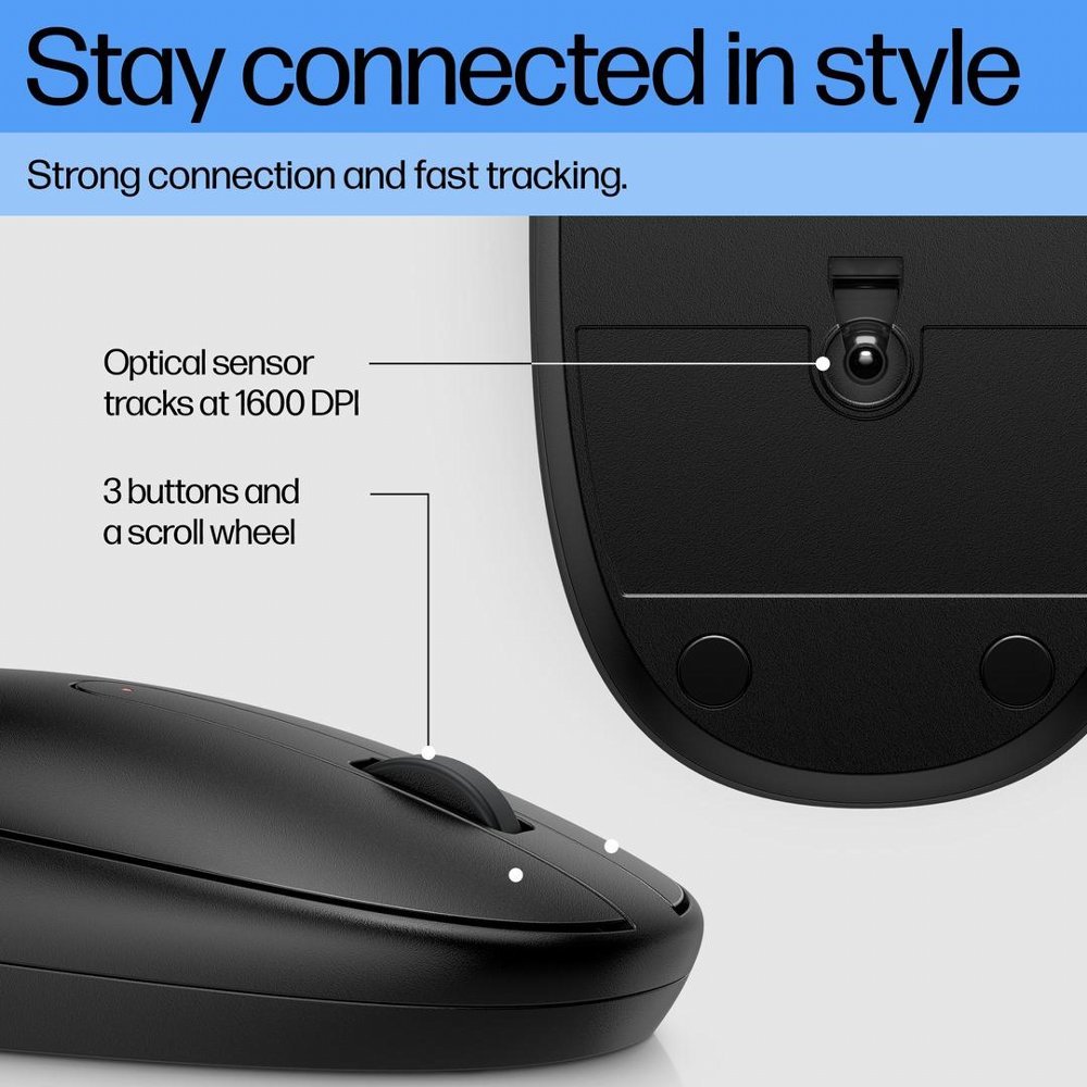 HP 245 Bluetooth Muis | Bluetooth 5.1 | 1600 DPI | Zwart - Afbeelding 7
