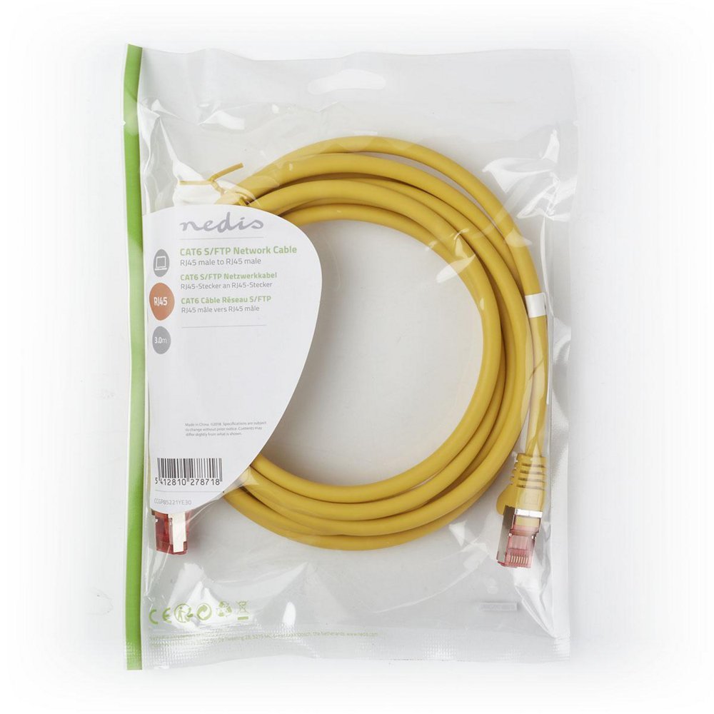 Nedis netwerkkabel | Cat6 | SF/UTP (S-FTP) | 3 m | Geel | CCGP85221YE30 - Afbeelding 5