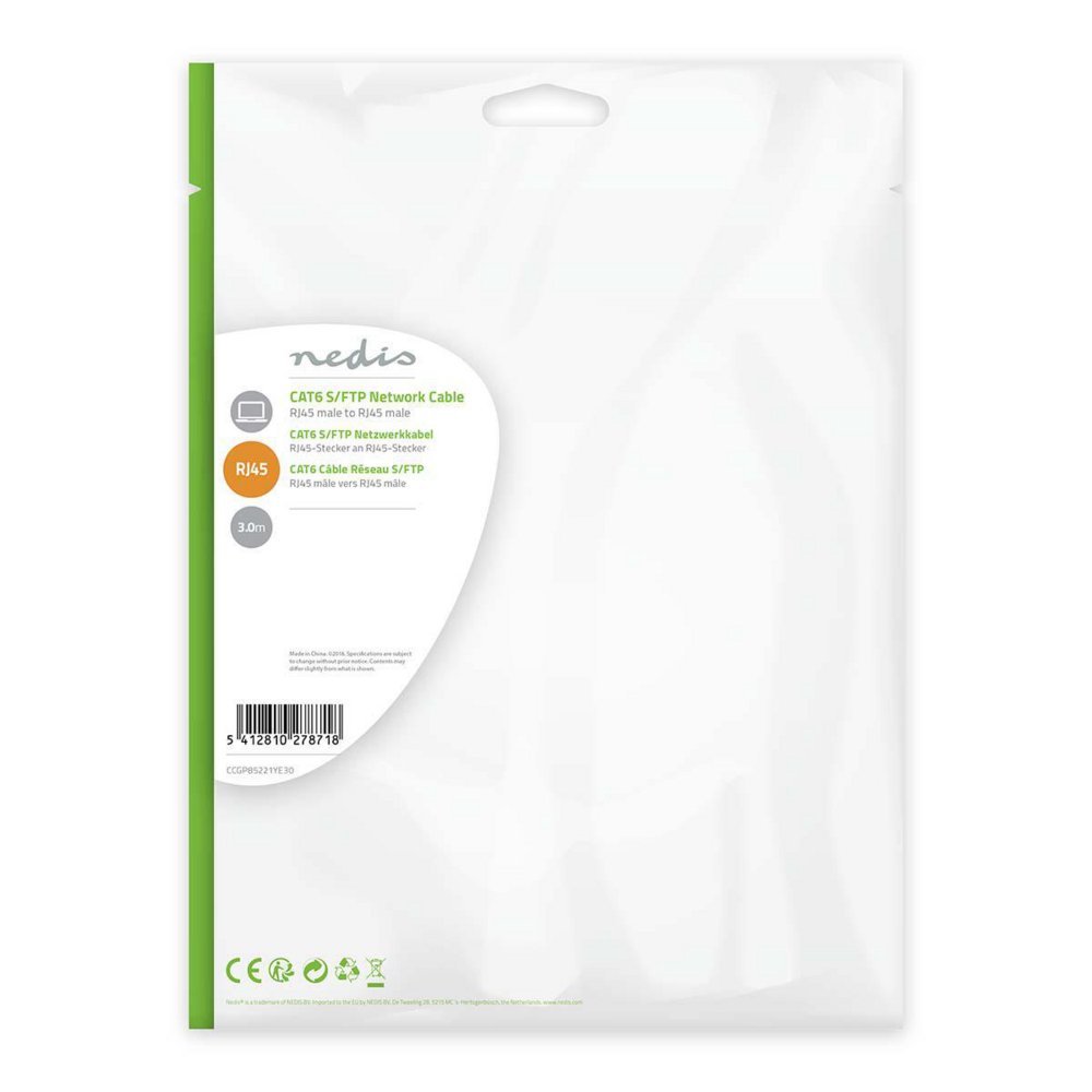 Nedis netwerkkabel | Cat6 | SF/UTP (S-FTP) | 3 m | Geel | CCGP85221YE30 - Afbeelding 4