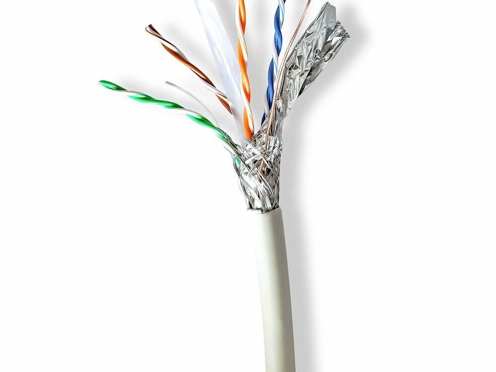 Nedis netwerkkabel | Cat6a | S/FTP (S-STP) | 100 m | Grijs | CCBG8538GY100S