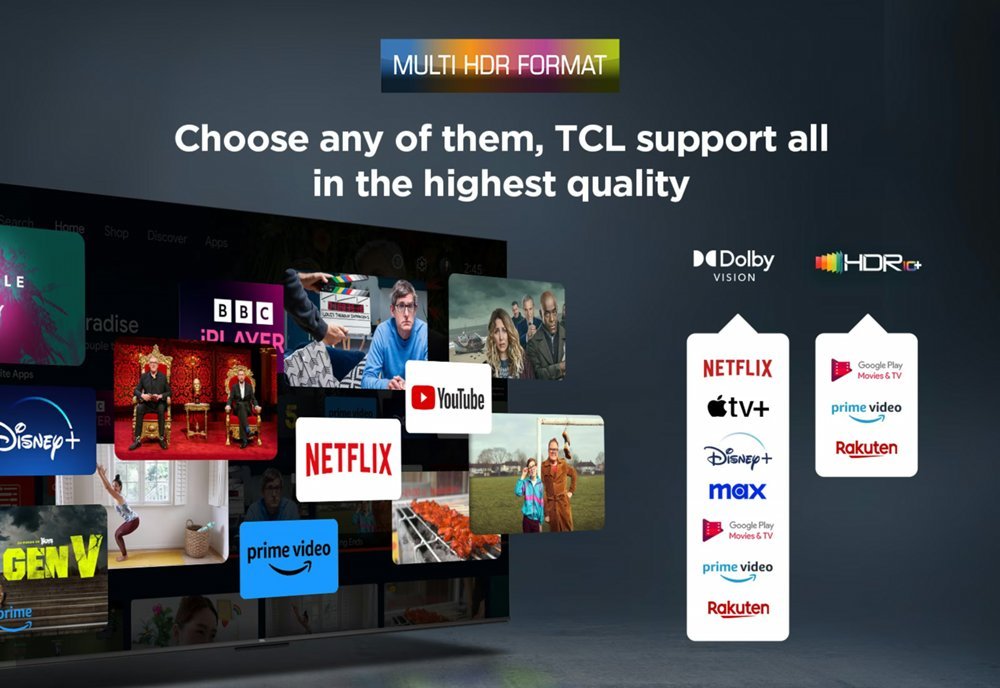 TCL 55V6C | 55" 4K Ultra HD DLED Smart TV | Google TV | Dolby Vision | 60Hz (2025) - Afbeelding 9