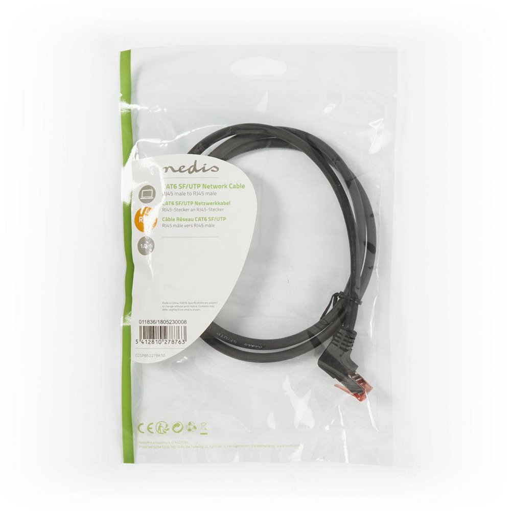Nedis SF/UTP Cat 6 Netwerkkabel | 1 m | Zwart - Afbeelding 3