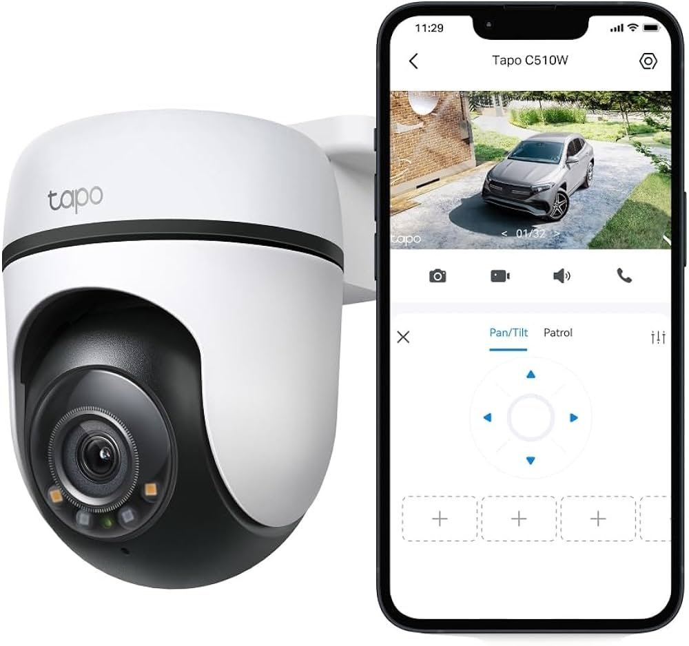 TP Link Tapo C510W | 2K 3MP WiFi Beveiligingscamera | 2304 x 1296 | 360° Pan/Tilt | Nachtzicht in Kleur | IP65 - Afbeelding 4