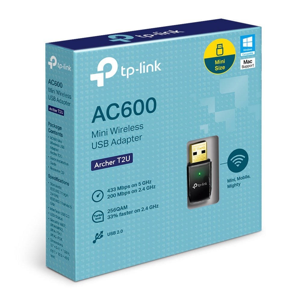 TP-Link Archer T2U V3 | WiFi 5 AC600 USB Adapter | Dual Band | USB 2.0 - Afbeelding 5