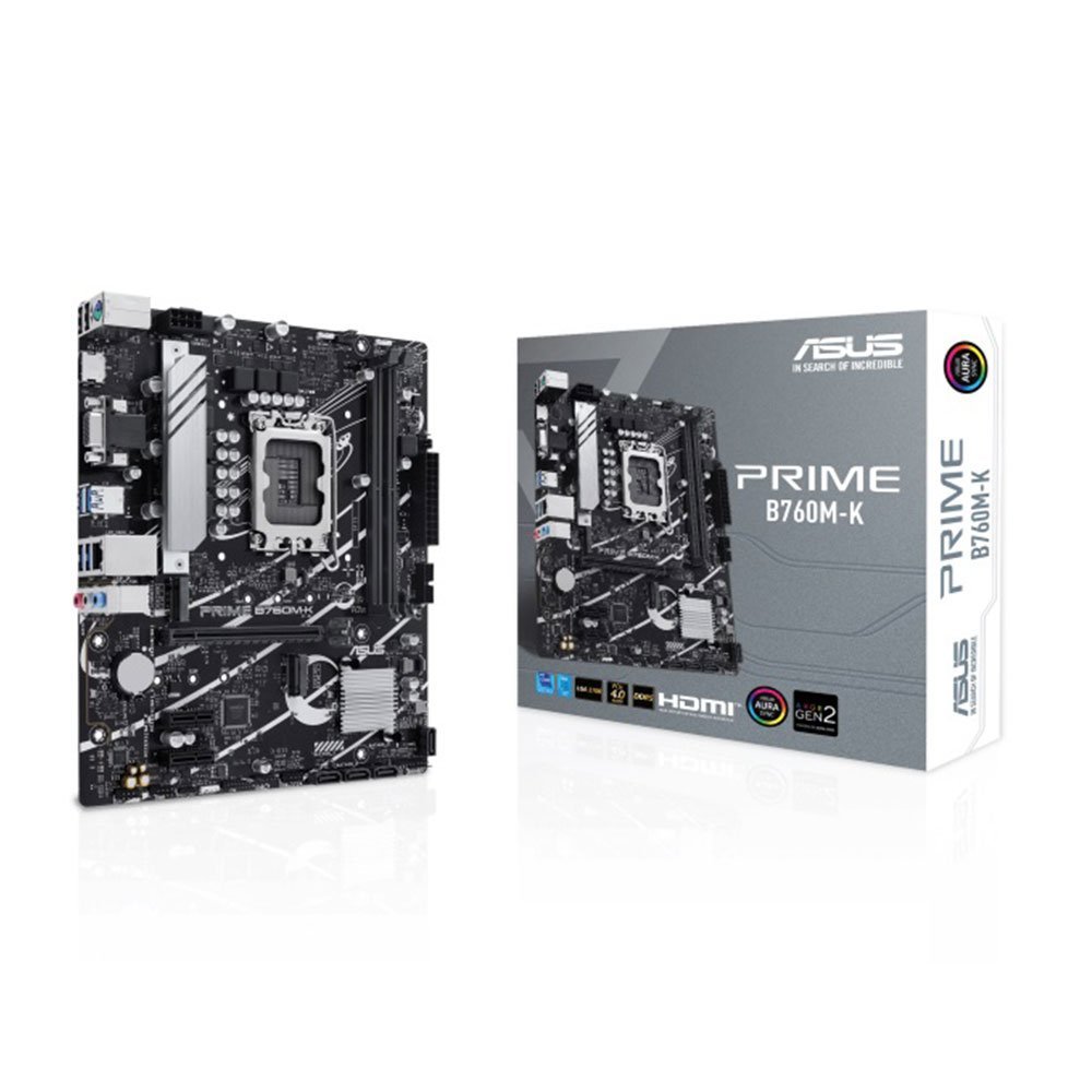 ASUS PRIME B760M-K | Intel B760 | LGA 1700 | DDR5 | 2x M.2 | 2.5GbE | micro-ATX Moederbord