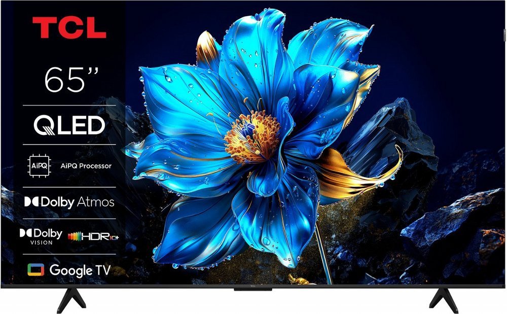 TCL 65P71K 65" | 4K QLED Smart TV | Google TV | Dolby Vision | Zwart