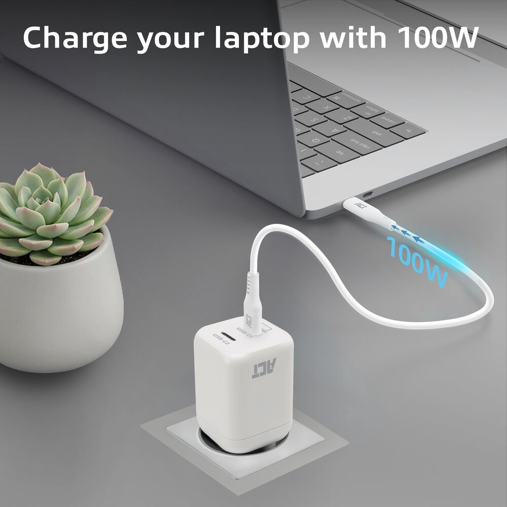 ACT AC2175 | 100W USB-C-lader | 2× USB-C | Power Delivery 3.2 | PPS & AVS | GaNFast - Afbeelding 7