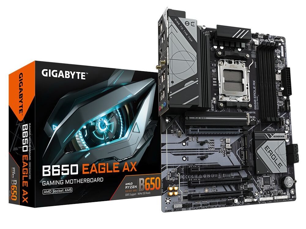 GIGABYTE B650 EAGLE AX | AMD B650 | Socket AM5 | 4x DDR5 | Wi-Fi 6E | ATX Moederbord