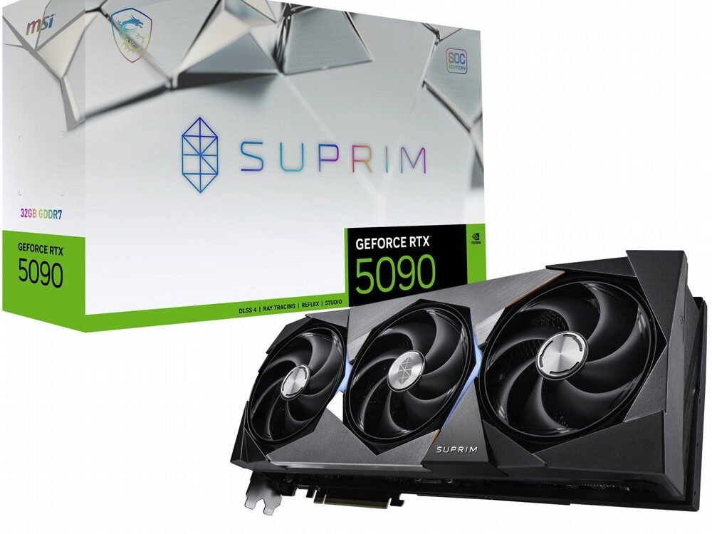MSI GeForce RTX 5090 SUPRIM SOC | 32GB GDDR7 VRAM | 4K Gaming & AI | Videokaart | GPU | Nvidia