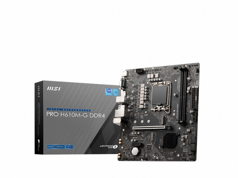 MSI PRO H610M-G DDR4 | Intel H610 | LGA 1700 | 2x DDR4 | Micro-ATX Moederbord