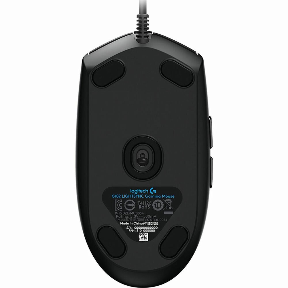 Logitech G102 LIGHTSYNC | 8000 DPI | 6 Knoppen | RGB | Bedrade Gamingmuis | Zwart - Afbeelding 4