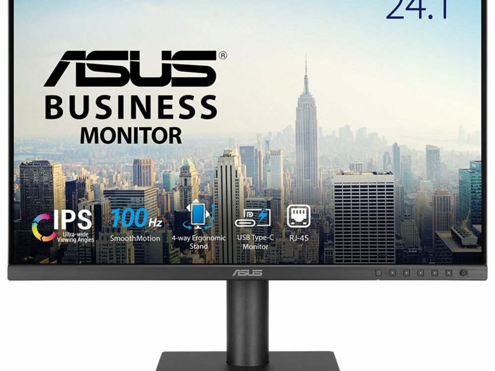 ASUS BE248CFN | 24,1" WUXGA IPS | 100Hz | USB-C 96W | RJ45 | Verstelbaar | Zwart